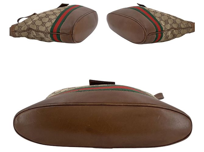 Gucci Vintage Brown Canvas GG Interlocking Web Schultertasche Limited Edition Braun - Ansicht 4