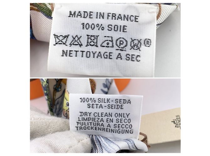 Hermès Hermes Gris Perle Equateur by Robert Dallet Silk Twilly 86 Scarf - vista 5