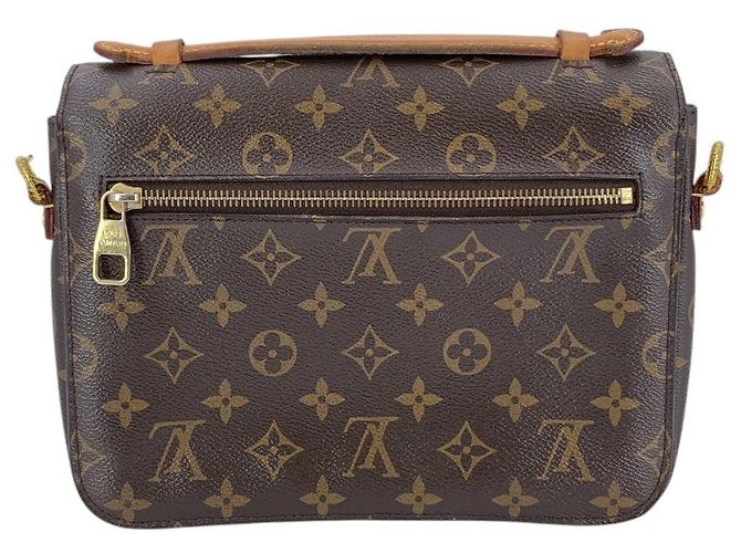 Louis Vuitton Borsa a tracolla e borsa a mano Pochette Metis in tela marrone - vista 3