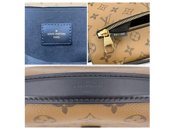 Louis Vuitton Bolsa de ombro e mão Pochette Metis Reverse em lona marrom - vista 6