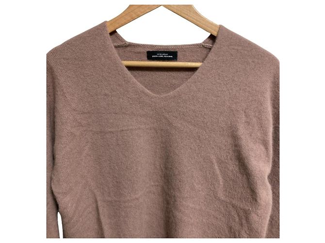 Autre Marque green label relaxing Fox Mix V Neck Pullover Knit Rosa - vista 4