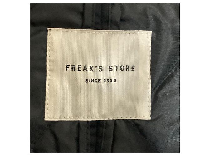 Autre Marque FREAK'S STORE Abrigo largo acolchado sin cuello Negro - vista 7