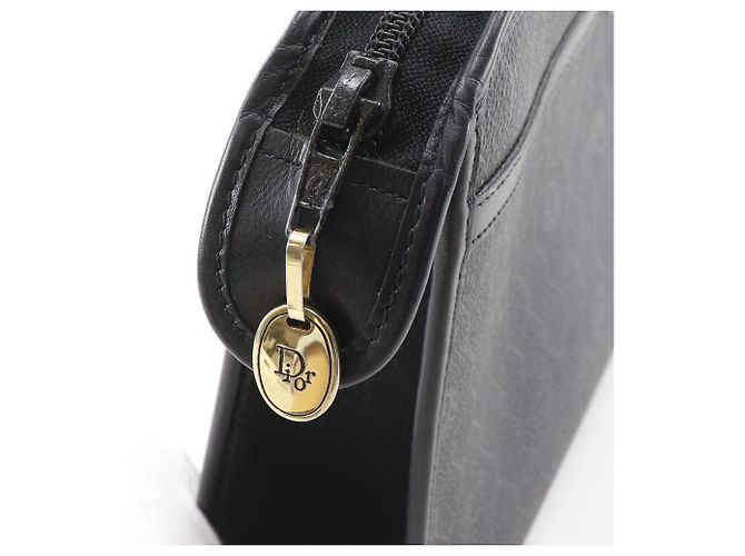 Autre Marque Borsa a pochette Christian Dior Old Dior Honeycomb PVC Nero - vista 12
