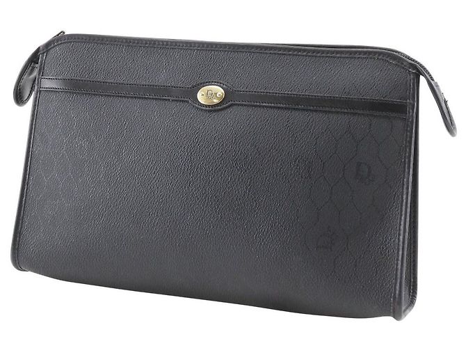 Autre Marque Borsa a pochette Christian Dior Old Dior Honeycomb PVC Nero - vista 2