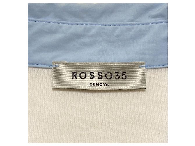 Autre Marque Camisa ROSSO35 Branco Azul - vista 4