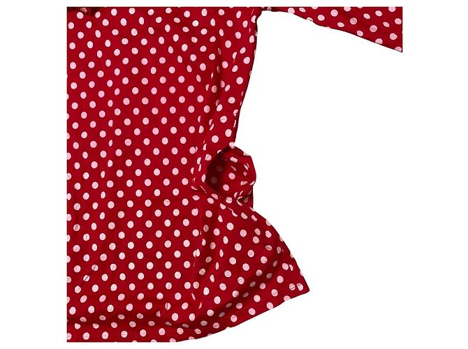 Autre Marque Abito in cotone a pois Marimekko Rosso - vista 3