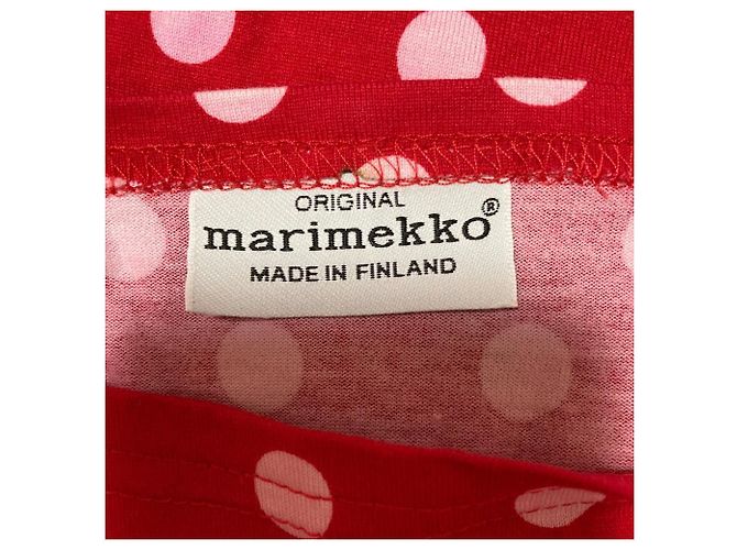 Autre Marque Abito in cotone a pois Marimekko Rosso - vista 4