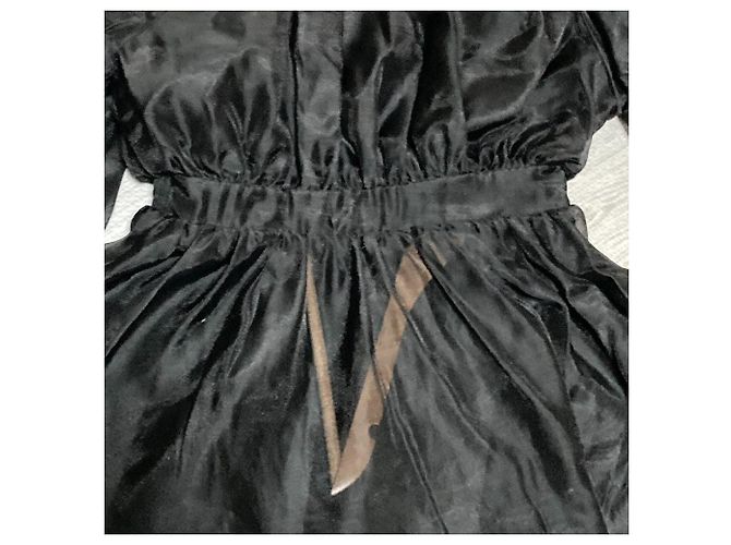 Autre Marque NATURAL BEAUTY BASIC Sheer Blouse Black - view 4