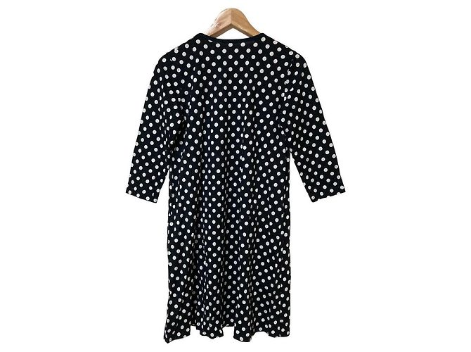 Autre Marque Abito marimekko TIIA PALLO Nero Bianco - vista 2