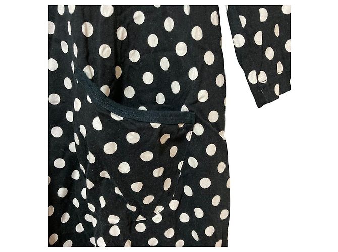 Autre Marque Abito marimekko TIIA PALLO Nero Bianco - vista 3