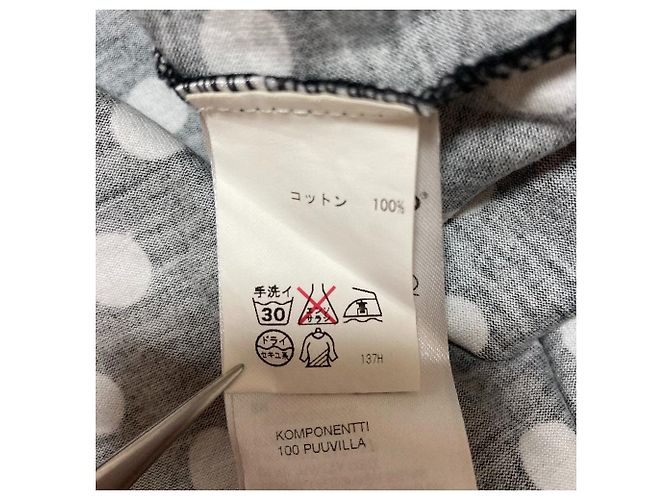 Autre Marque Abito marimekko TIIA PALLO Nero Bianco - vista 5