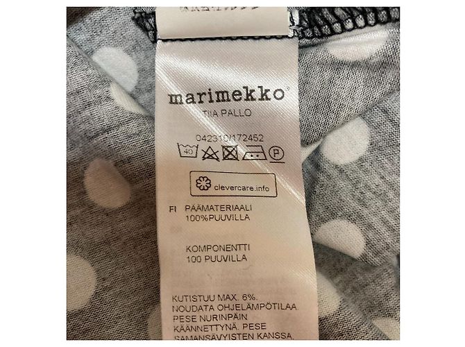 Autre Marque Abito marimekko TIIA PALLO Nero Bianco - vista 7
