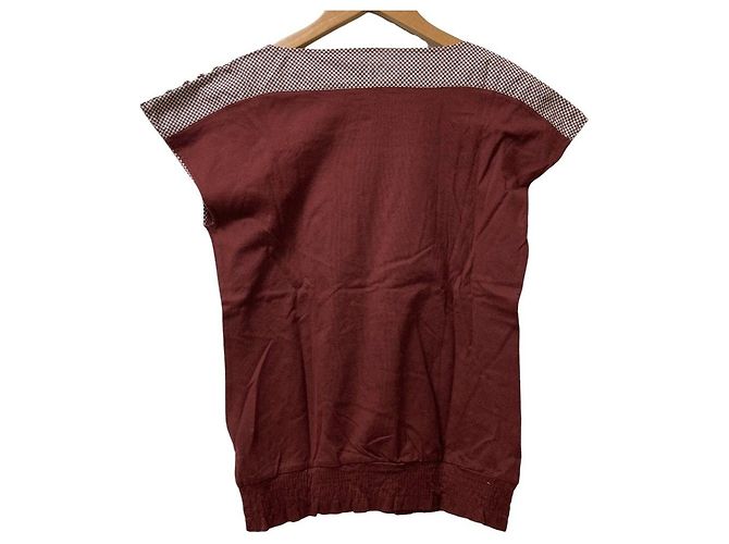 Autre Marque Top senza maniche a quadretti PINK HOUSE Marrone - vista 3
