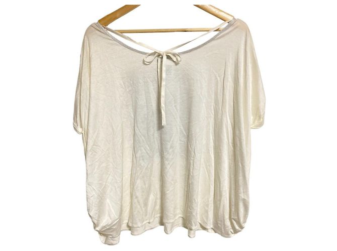 Top svasato in cotone con stampa logo Burberry Blue Label Beige - vista 2