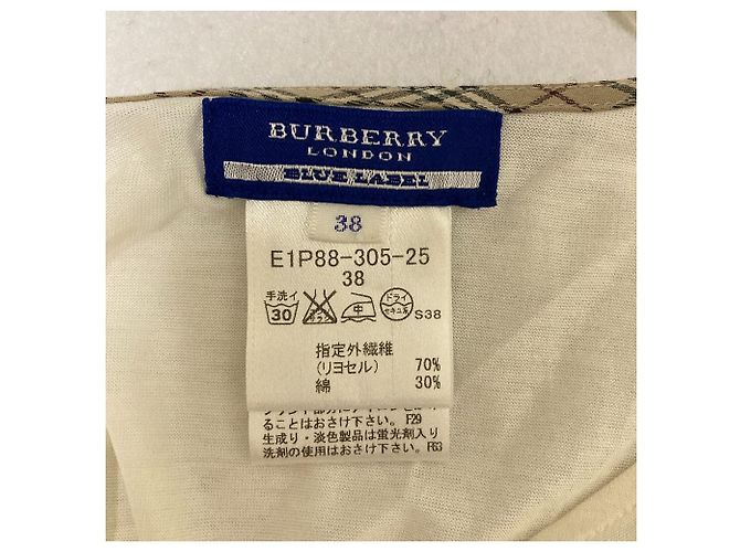 Top svasato in cotone con stampa logo Burberry Blue Label Beige - vista 3