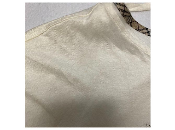 Top svasato in cotone con stampa logo Burberry Blue Label Beige - vista 7