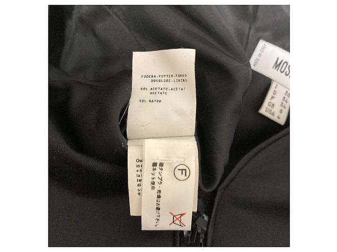 Abito di paillettes con maniche francesi Moschino Nero - vista 4