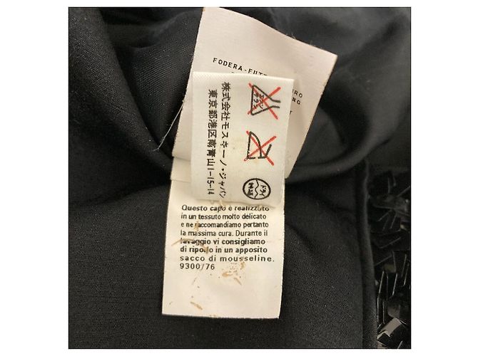 Abito di paillettes con maniche francesi Moschino Nero - vista 5