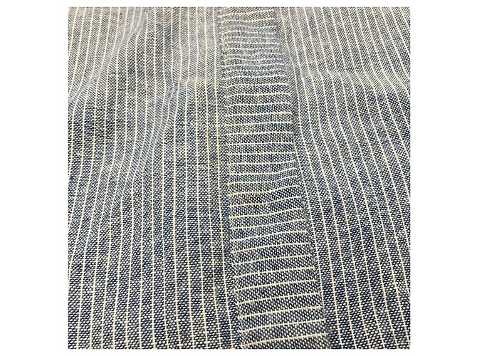 Autre Marque Robe chemise à rayures en lin Pendleton Bleu - vue 6