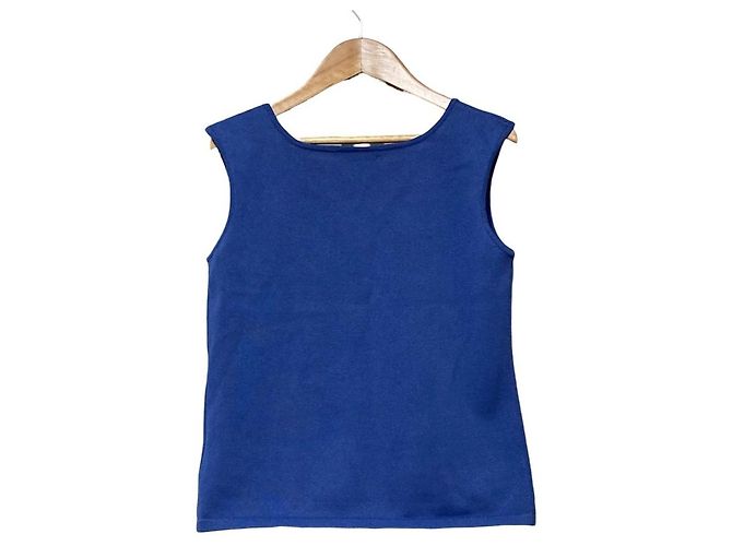 Autre Marque Canotta in maglia senza maniche Plage Paper Mix Blu - vista 3