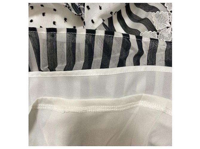 Autre Marque Saia midi com camadas Chesty Fabric Mix Preto - vista 5