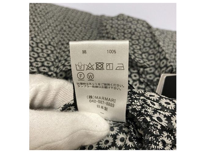 Autre Marque MARMARI gerafftes Kleid mit Unterrock Schwarz Weiß - Ansicht 10