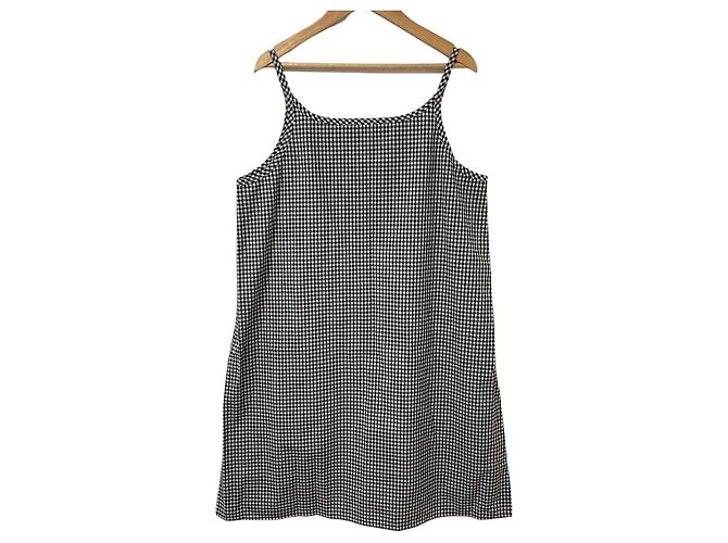 Autre Marque MARMARI gerafftes Kleid mit Unterrock Schwarz Weiß - Ansicht 3