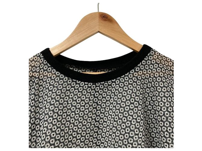 Autre Marque MARMARI gerafftes Kleid mit Unterrock Schwarz Weiß - Ansicht 4