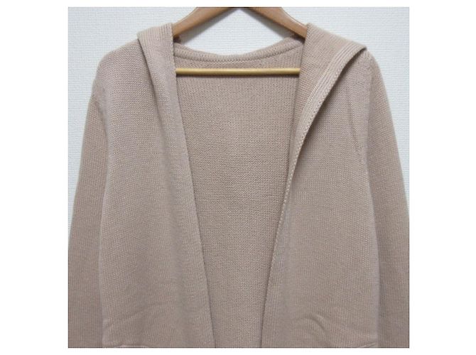 Autre Marque FOXEY Kaschmir-Strickmantel, vorne offen Beige - Ansicht 3