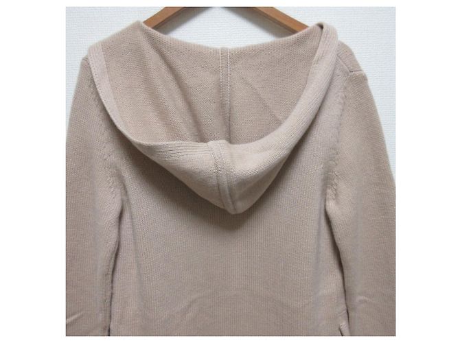 Autre Marque FOXEY Kaschmir-Strickmantel, vorne offen Beige - Ansicht 4