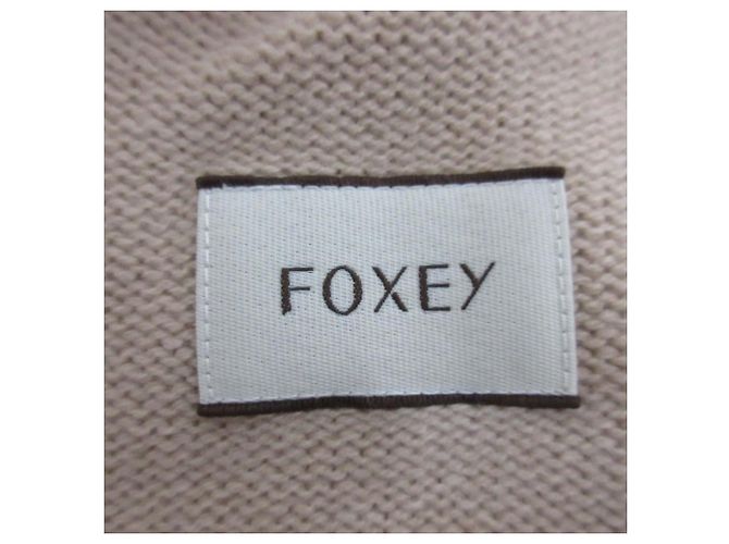Autre Marque FOXEY Kaschmir-Strickmantel, vorne offen Beige - Ansicht 7
