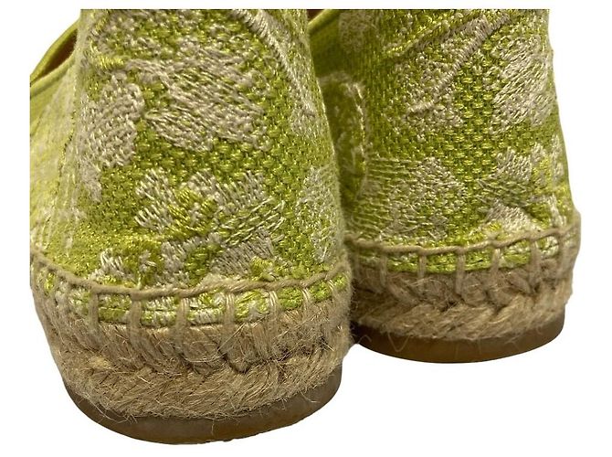 Autre Marque Christian Dior Espadrilles aus Canvas Grün - Ansicht 10