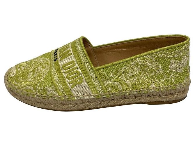 Autre Marque Christian Dior Espadrilles aus Canvas Grün - Ansicht 3