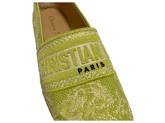 Autre Marque Christian Dior Espadrilles aus Canvas Grün - Ansicht 6