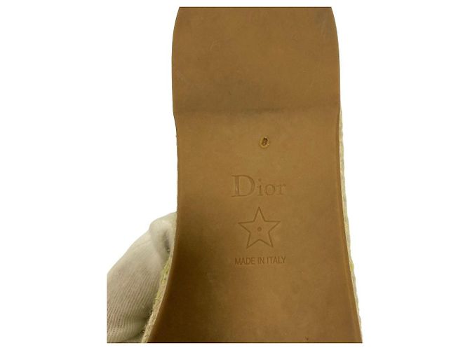 Autre Marque Christian Dior Espadrilles aus Canvas Grün - Ansicht 9
