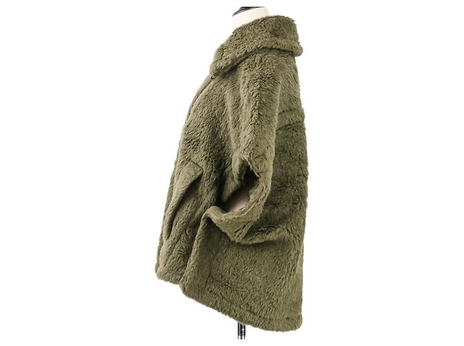 Max Mara Teddy Bear Wollencape Grün Khaki - Ansicht 4