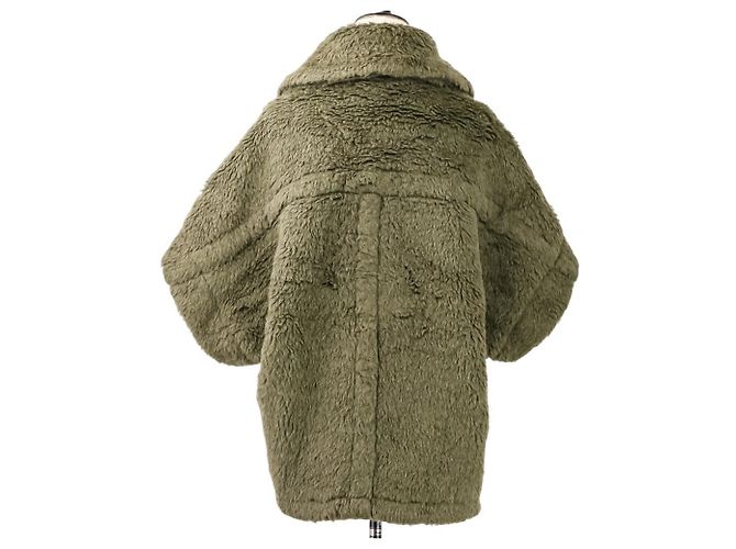 Max Mara Teddy Bear Wollencape Grün Khaki - Ansicht 5