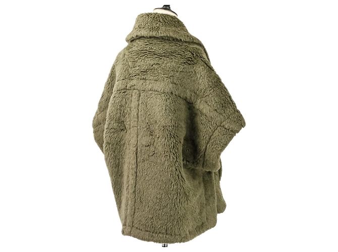 Max Mara Teddy Bear Wollencape Grün Khaki - Ansicht 6
