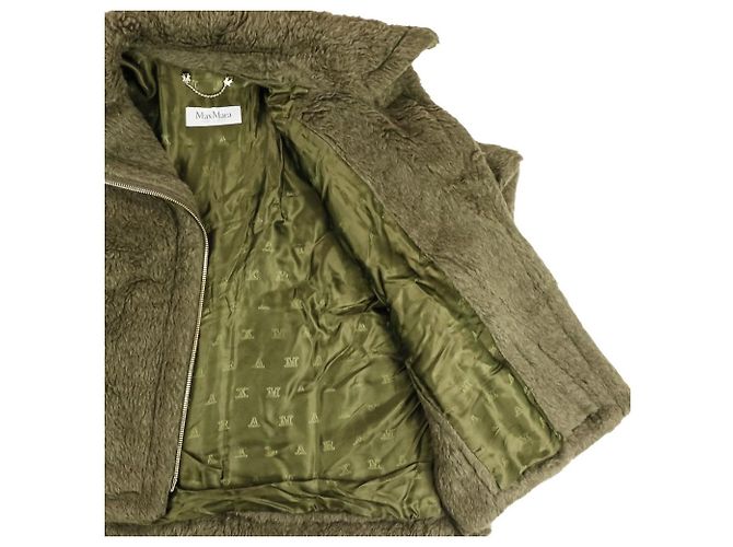 Max Mara Teddy Bear Wollencape Grün Khaki - Ansicht 8