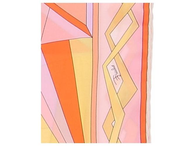 Pañuelo Emilio Pucci de seda rosa 90cm - vista 2