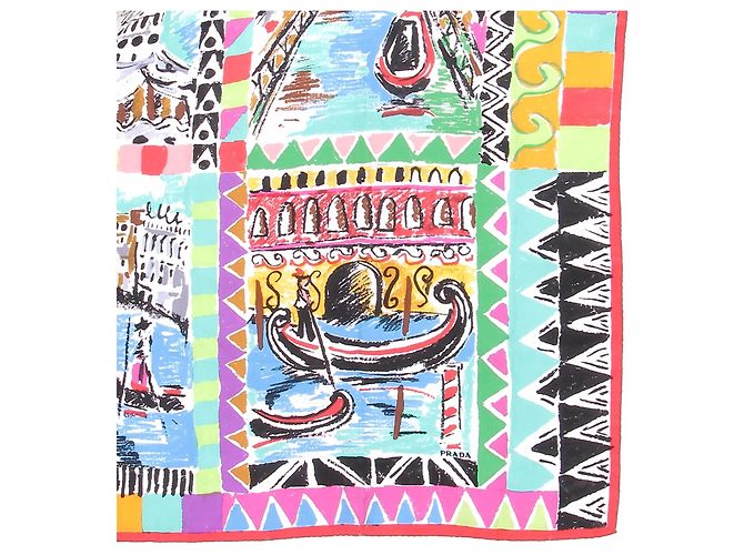 Prada Lenço com estampa Veneza Multicor - vista 3
