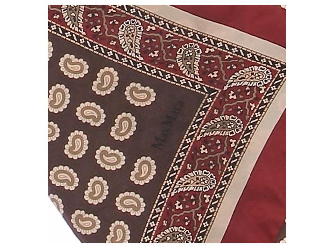 Max Mara Pañuelo con estampado de arabescos Roja - vista 3