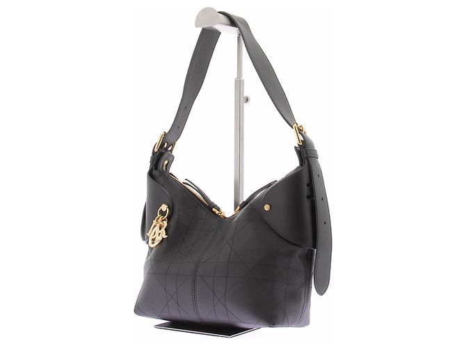 Borsa a mano Christian Dior in pelle nera - vista 2