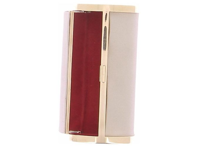 Clutch Carolina Herrera in pelle dorata D'oro - vista 4