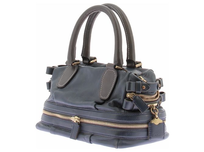 Chloé Borsa "Andy" in pelle blu marino Blu navy - vista 2