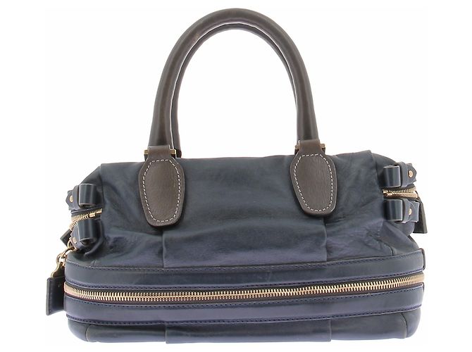 Chloé Borsa "Andy" in pelle blu marino Blu navy - vista 3