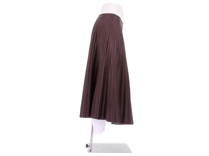Proenza Schouler Saia plissada bordô Bordeaux - vista 3