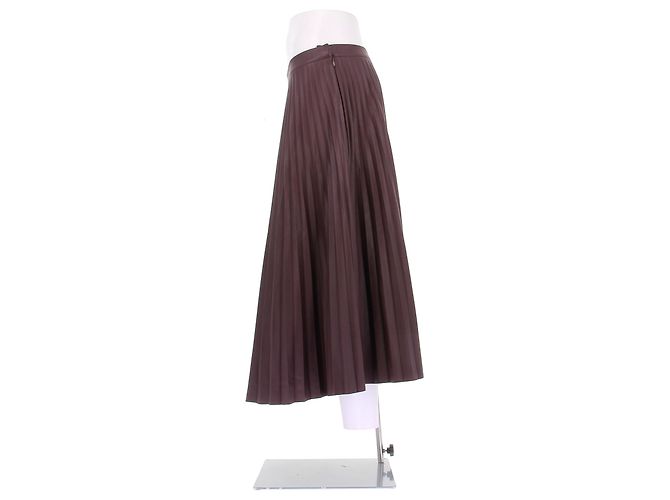 Proenza Schouler Saia plissada bordô Bordeaux - vista 4