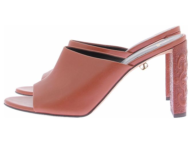 Autre Marque Mules MAISON SKORPIOS de cuero camel Camello - vista 2