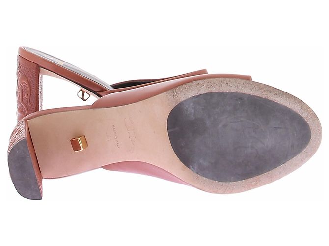 Autre Marque Mules MAISON SKORPIOS de cuero camel Camello - vista 5